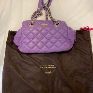 Kate Spade Quilted Violet Leather bag vintage